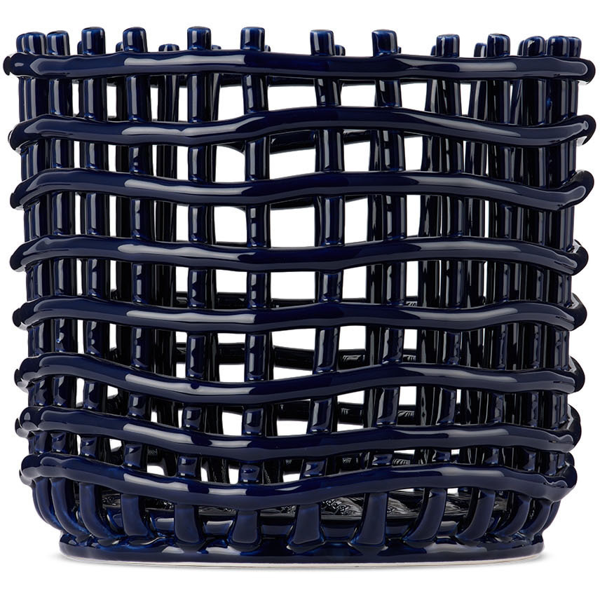 ferm LIVING Blue Large Ceramic Basket - image 1
