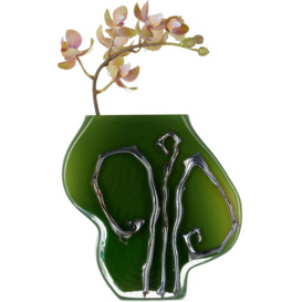 Silje Lindrup SSENSE Exclusive Green & Silver Shape 2 Vase - thumbnail 1