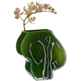 Silje Lindrup SSENSE Exclusive Green & Silver Shape 2 Vase - thumbnail 2