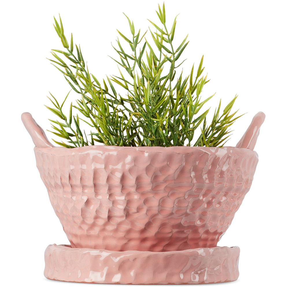 GERSTLEY Pink Basket Planter - image 1