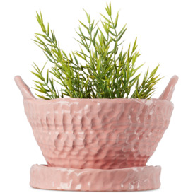 GERSTLEY Pink Basket Planter - thumbnail 1