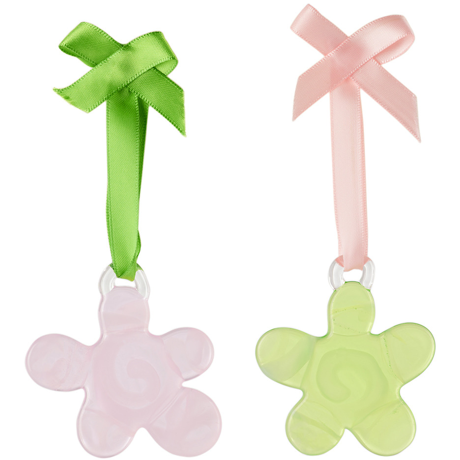 Rashelle SSENSE Exclusive Pink & Green Swirl Ornament Set - image 1