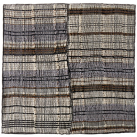 Luna Del Pinal Off-White & Gray Mixed Lines Floor Cushion Cover