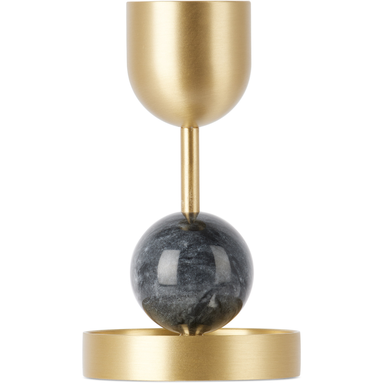 BLACK BLAZE Gold & Gray Fountain Candle Holder - image 1