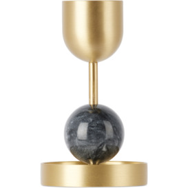 BLACK BLAZE Gold & Gray Fountain Candle Holder