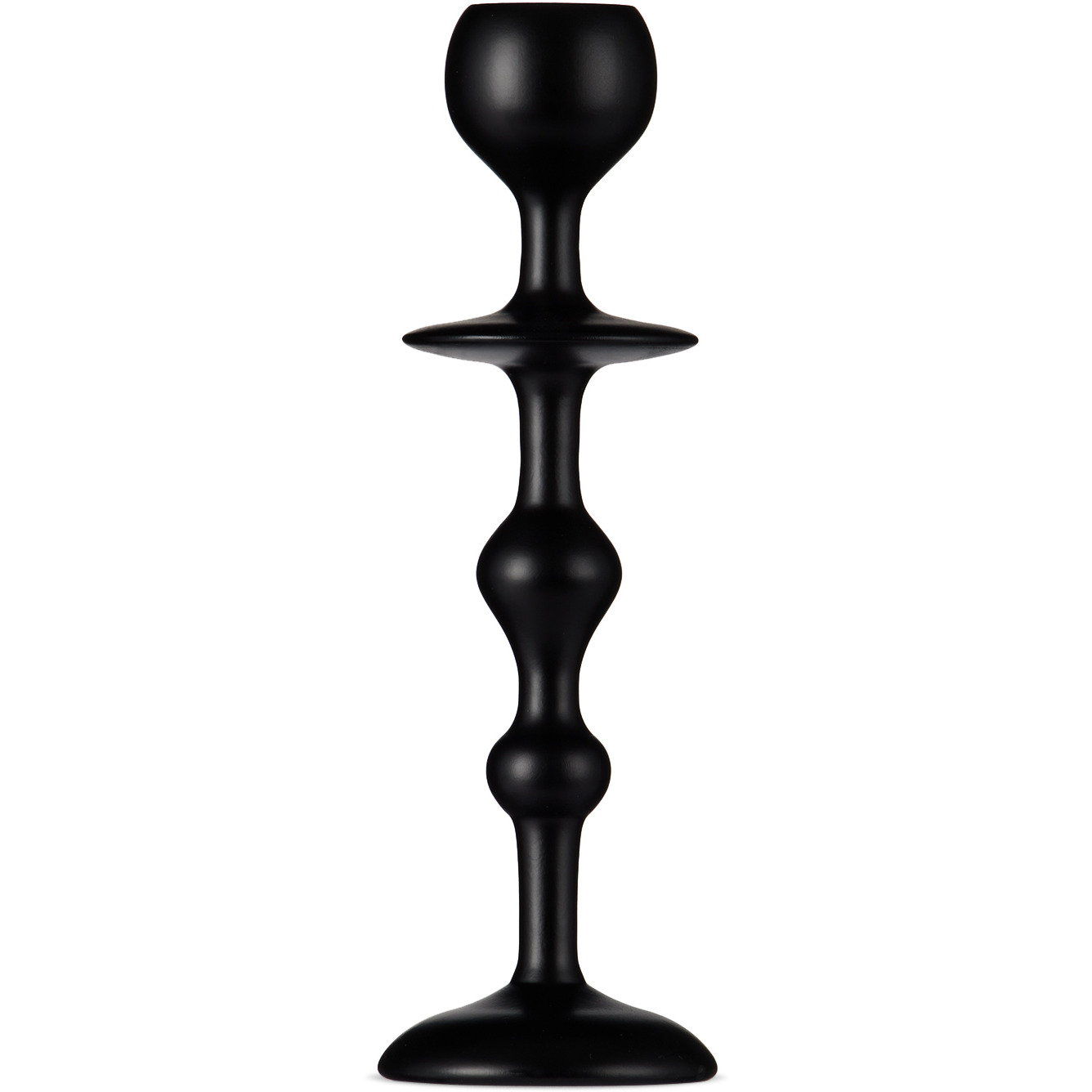 BLACK BLAZE Black Medium Infinity Candle Holder - image 1