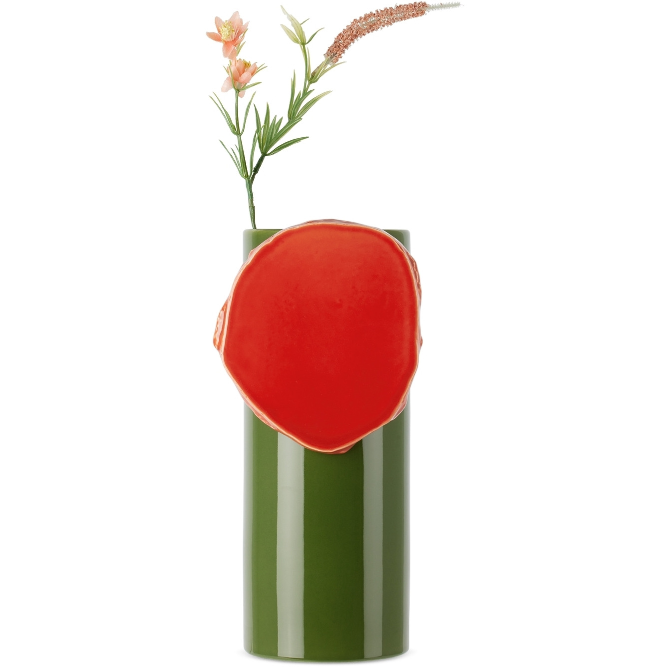 Vitra Green & Orange 'Découpage' Vase - image 1