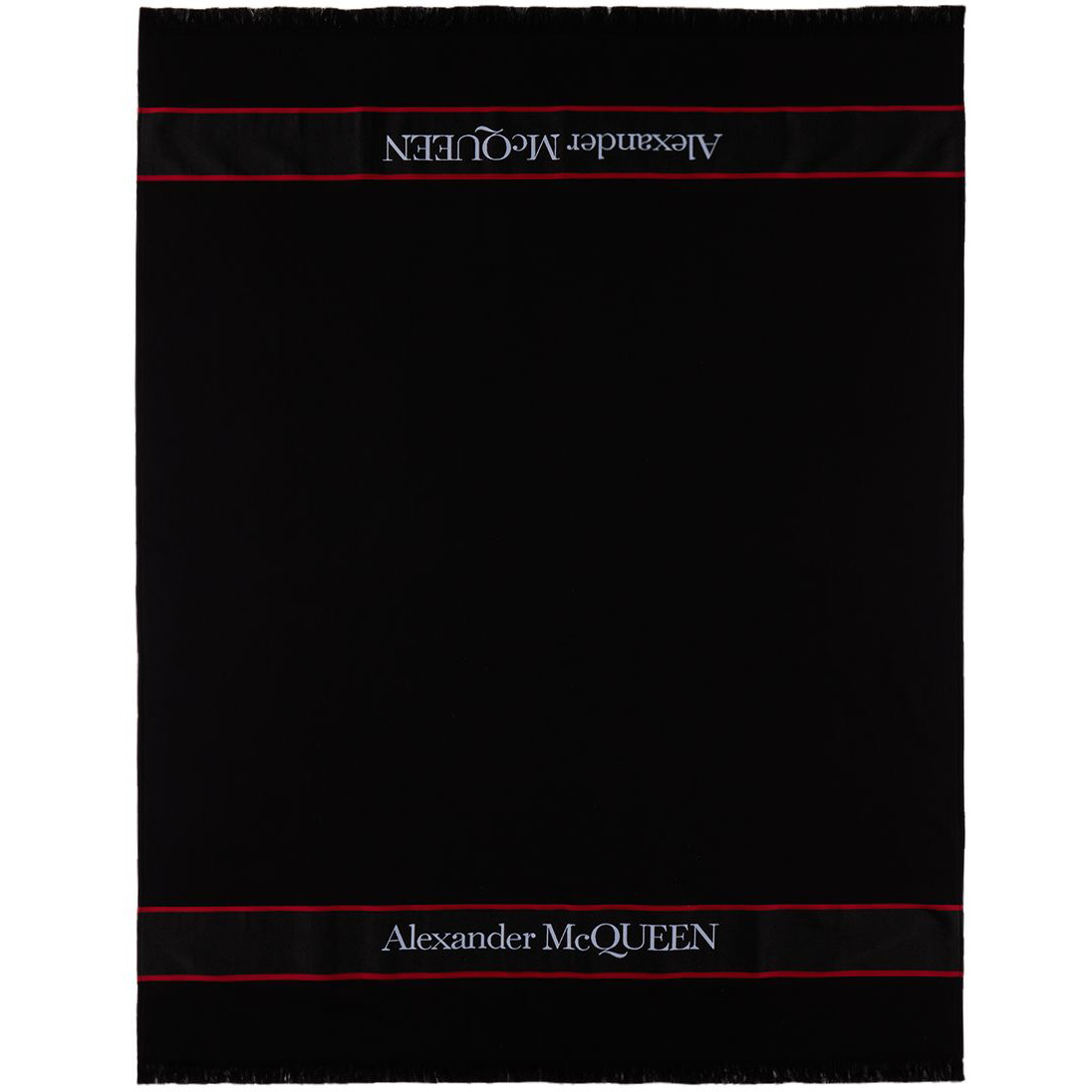 Alexander McQueen Black & Red Selvedge Beach Towel - image 1