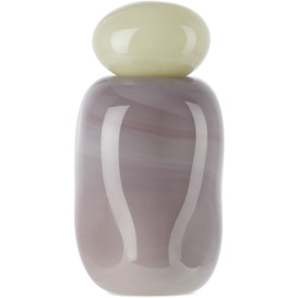 Helle Mardahl Off-White & Purple Bon Bon Medi Vase - thumbnail 1