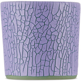 Houseplant Purple Crackle Candle By Seth, 13 oz