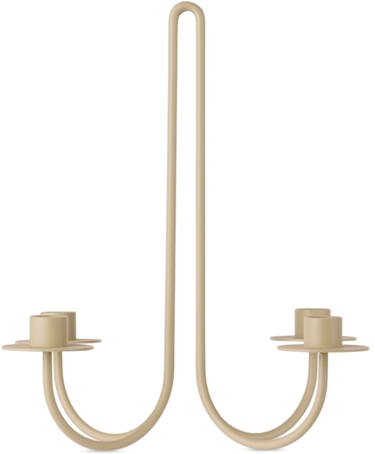 ferm LIVING Beige Sway Candelabra