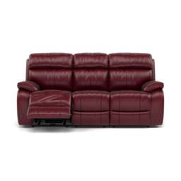 Galaxy 3 Seater Recliner Sofa - 3 Seater Sofa 2 Power Recliners Cat 20S - Power Recliner with USB - BVS-035C DEEP RED - thumbnail 1