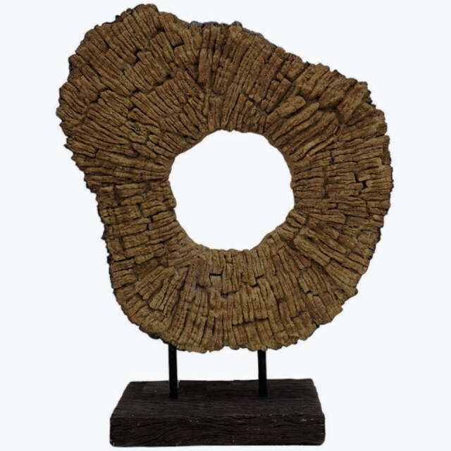 Led Wood Effect Table Lamp - Wood Effect LED Lamp 45.5CM - image 1