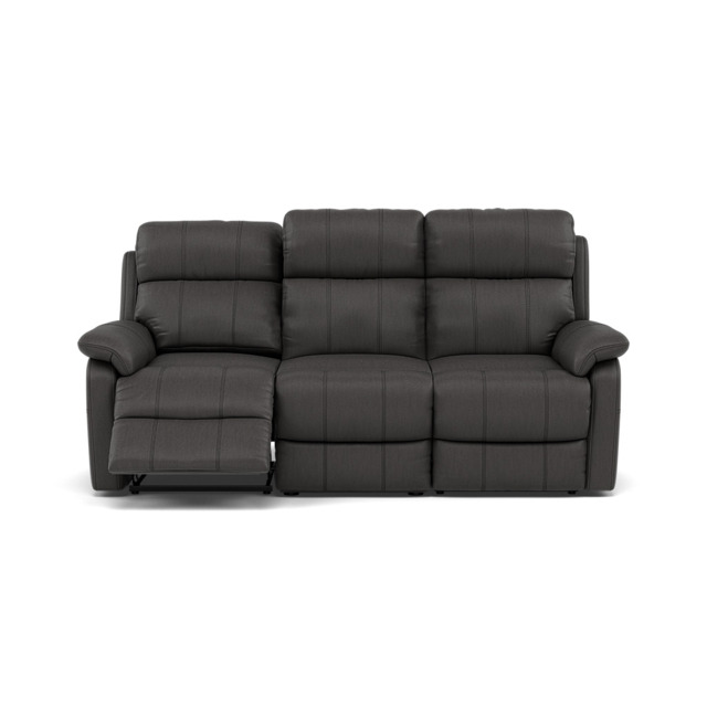 Fara 3 Seater Recliner Sofa - 3 Seater with 2 Power Recliners Cat 25S - Power Recliner with USB - NCS-180E SLATE GREY - image 1