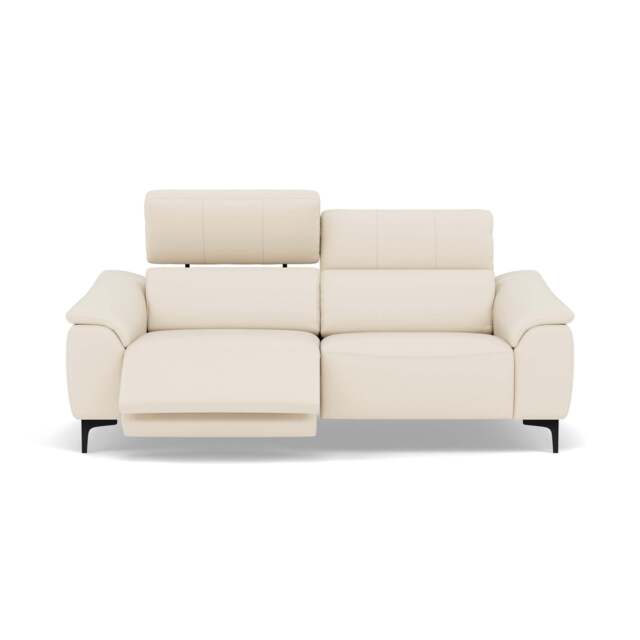 Nicoletti La Scala 3 Seater Sofa Power Recliner Lumbar Support - 3 Seater Sofa Power Recl Lumber Support CB Torello - Power With Power Headrest Footrest Lumbar & USB - Torello PS Bianco 93 - image 1