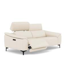 Nicoletti La Scala 3 Seater Sofa Power Recliner Lumbar Support - 3 Seater Sofa Power Recl Lumber Support CB Torello - Power With Power Headrest Footrest Lumbar & USB - Torello PS Bianco 93 - thumbnail 3