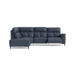 Loma Large Corner Sofa - Combination 1 Left Terminal with 2.5 Right Power 2 Pieces Cat 20S - Left Hand Facing - Power Recliner with USB - NWS-518E OCEAN BLUE