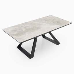 Romany Coffee Table - Coffee Table Light Grey Ceramic / Dark Grey - thumbnail 5