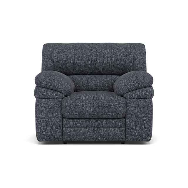 Gino Recliner Armchair - Power Recliner Armchair with USB F8 - Power Recliner with USB - Hopsack Midnight 70005 - image 1