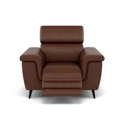 Sparta Recliner Armchair - Chair W/ Power Recliner W/ Ratchet Headrest Cat M/S - Power with Manual Headrest - M1595 Monaco Coffee - thumbnail 1