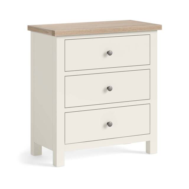Elmstead White 3 Drawer Chest - 3 Drawer Chest Coconut White - image 1