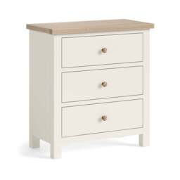 Elmstead White 3 Drawer Chest - 3 Drawer Chest Coconut White - thumbnail 2