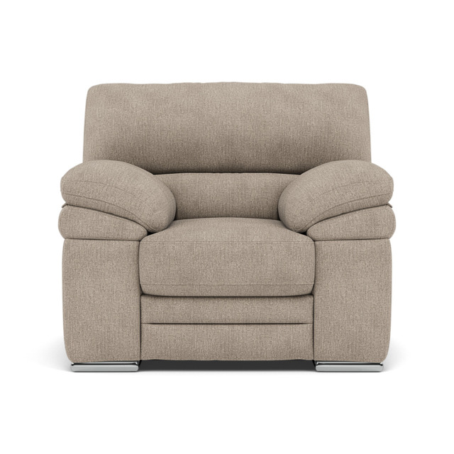 Gino Armchair - Armchair F8 - Darwin Mink 50366 / Metal Feet - image 1