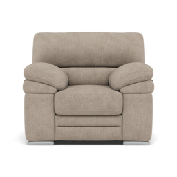 Gino Armchair - Armchair F8 - Darwin Mink 50366 / Metal Feet - thumbnail 1