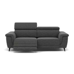 Sparta 3 Seater Recliner Sofa - 3 Str W/ 2 Power Recliner W/ 2 Ratchet Headrest Fabric - Power with Manual Headrest - KB-1281-UK Darwin Charcoal - thumbnail 1