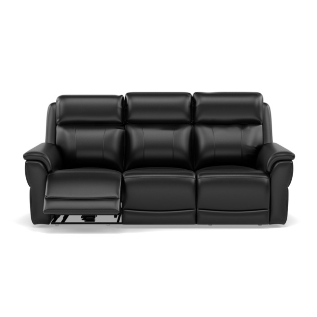 Juno 3 Seater Recliner Sofa - 3 Seater Sofa 2 Power Recliners Lumbar Support Cat 55 - Power with Power Lumbar & USB - Cat-55/72 New Club Dark Grey - image 1
