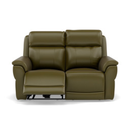 Juno 2 Seater Recliner Sofa - 2 Seater Sofa 2 Power Recliners Lumbar Support Cat 60 - Power with Power Lumbar & USB - Cat-60/16 Montana Oregano