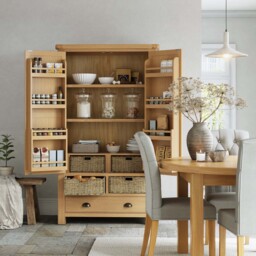 Navarre Larder Cabinet - Larder Unit Oak / Oak Veneer - thumbnail 2
