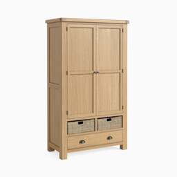 Navarre Larder Cabinet - Larder Unit Oak / Oak Veneer