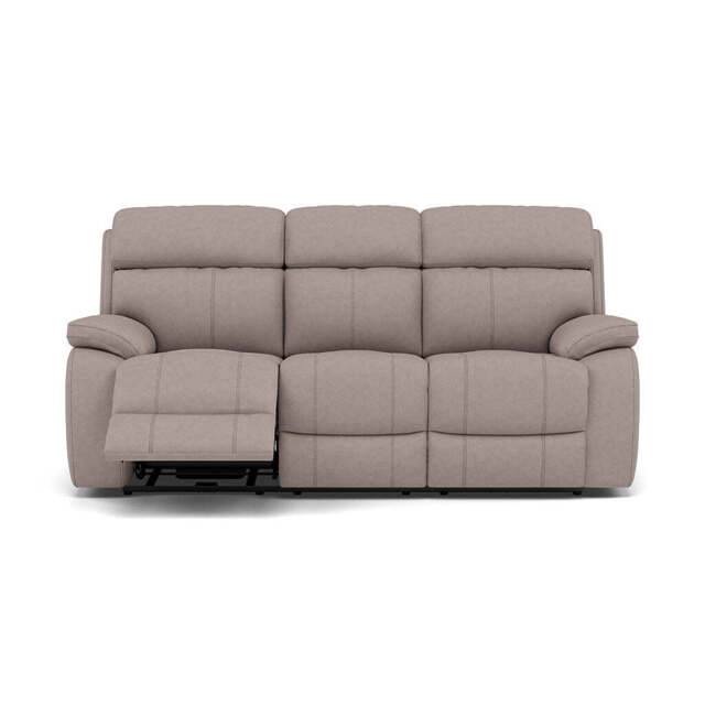 Galaxy 3 Seater Recliner Sofa - 3 Seater Sofa 2 Manual Recliners Fabric - Manual Recliner - BFA-BLJ-22 DOVE GREY - image 1