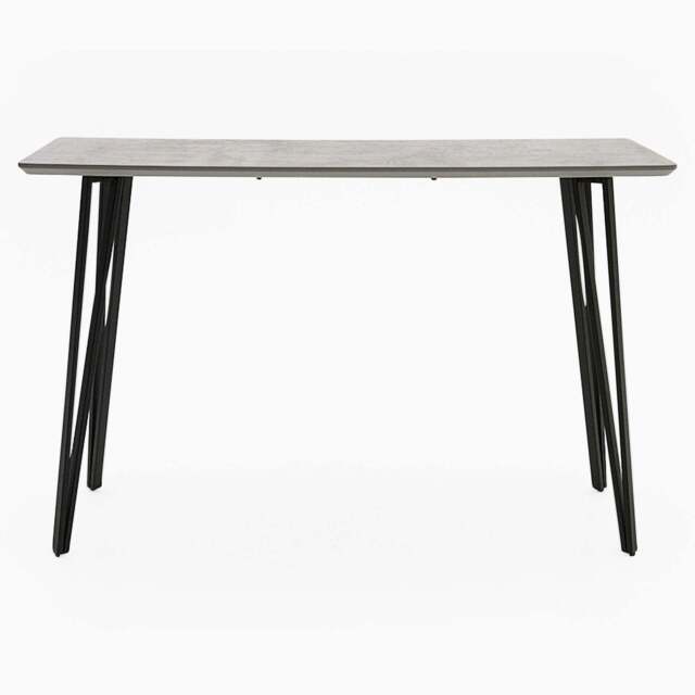 Akida Bar Table - Bar Table Faux Concrete / Black Powder - image 1