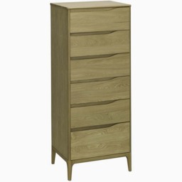 Ercol Rimini Tall 6 Drawer Cabinet - 6 Drawer Tall Chest Clear Matt - thumbnail 2