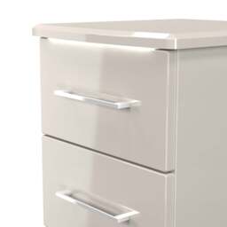 Portland 3 Drawer Bedside Cabinet - 3 Drawer Bedside Cabinet - KGK - Kashmir Gloss & Kashmir - thumbnail 7