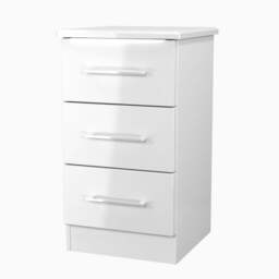 Portland 3 Drawer Bedside Cabinet - 3 Drawer Bedside Cabinet - KGK - Kashmir Gloss & Kashmir - thumbnail 3