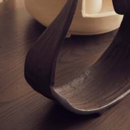 Prato Large Brown Abstract Swirl Sculpture - DISC Prato Large Brown Abstract Swirl Sculpture - thumbnail 2