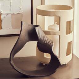 Prato Large Brown Abstract Swirl Sculpture - DISC Prato Large Brown Abstract Swirl Sculpture