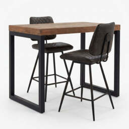 Detroit Bar Table & 2 Starley Bar Stools Set