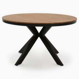 Bourton Oak Round Dining Table - 130cm Round Dining Table Oak / Veneer