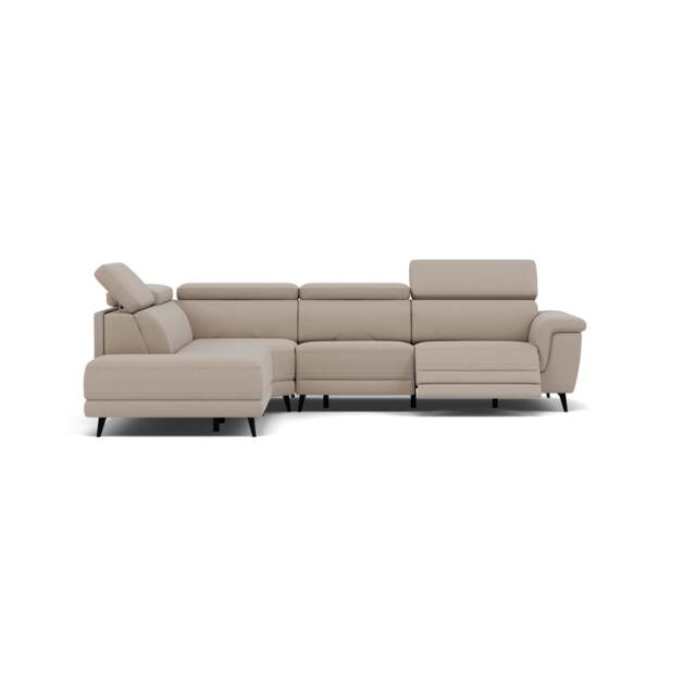 Sparta Corner Recliner Sofa - Combination 4 - Right Hand Facing Sofa Corner Group (Two Motors) Fabric - Right Hand Facing - Power with Power Headrest & USB - CU9101-5-UK Oxford Beige - image 1
