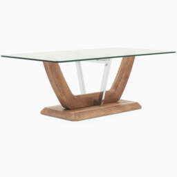 Newport Coffee Table - Coffee Table Two Tone / Chrome / Glass - thumbnail 2
