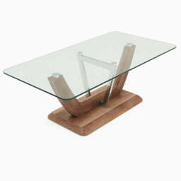 Newport Coffee Table - Coffee Table Two Tone / Chrome / Glass - thumbnail 4