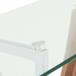 Newport Coffee Table - Coffee Table Two Tone / Chrome / Glass - thumbnail 5