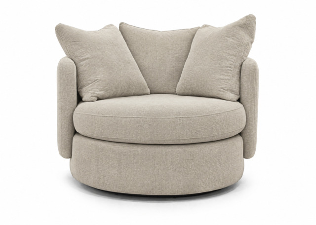 Vogue Williams Piccadilly Large Swivel Chair - Large Swivel Chair Soft Chenille - Soft Chenille Stone - image 1