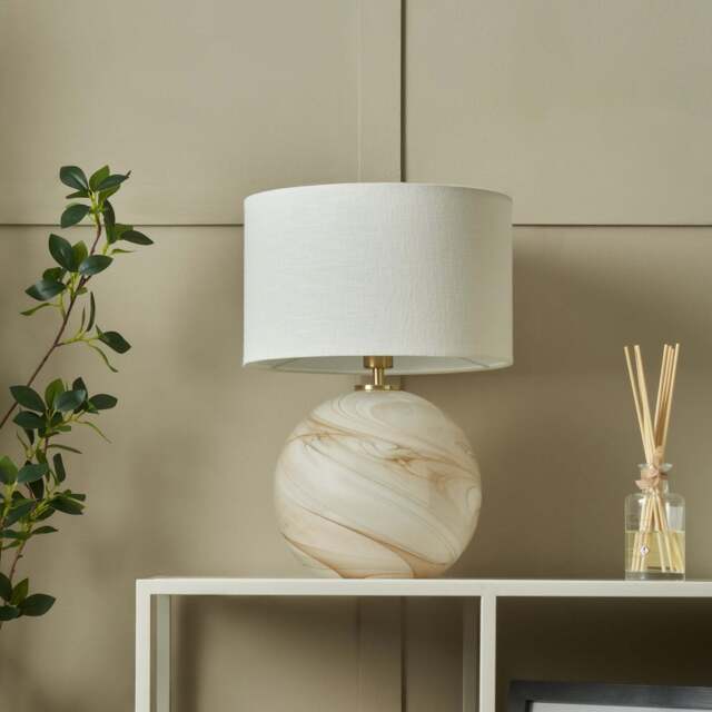 Lewis Marble Glass Ball Table Lamp  - Lewis Marble Glass Ball Table Lamp - image 1