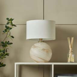 Lewis Marble Glass Ball Table Lamp  - Lewis Marble Glass Ball Table Lamp