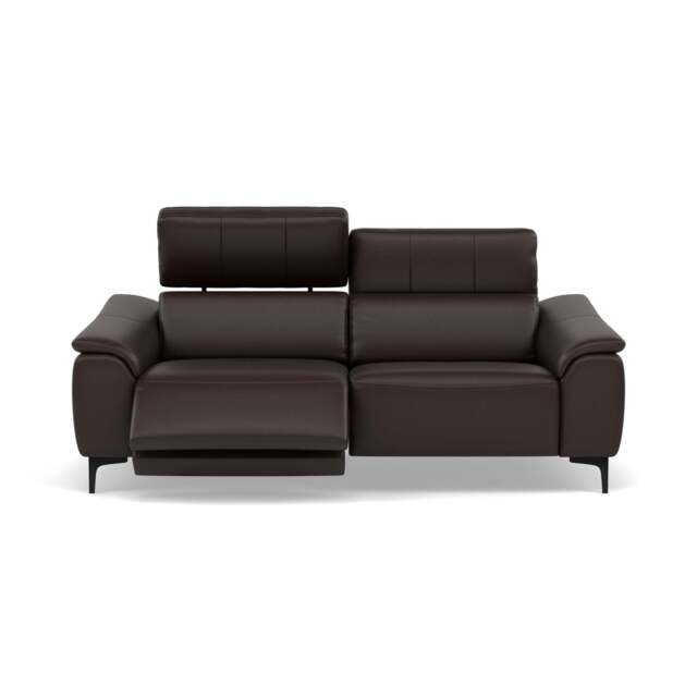 Nicoletti La Scala 3 Seater Sofa Power Recliner Lumbar Support  - 3 Seater Sofa Power Recl Lumber Support CK Botero - Power With Power Headrest Footrest Lumbar & USB - Botero 2157 Testa Di Moro - image 1